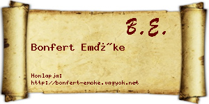 Bonfert Emőke névjegykártya
