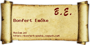 Bonfert Emőke névjegykártya